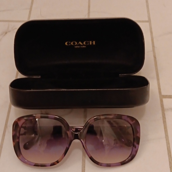 Coach purple tortoise sunglasses - Picture 1 of 9